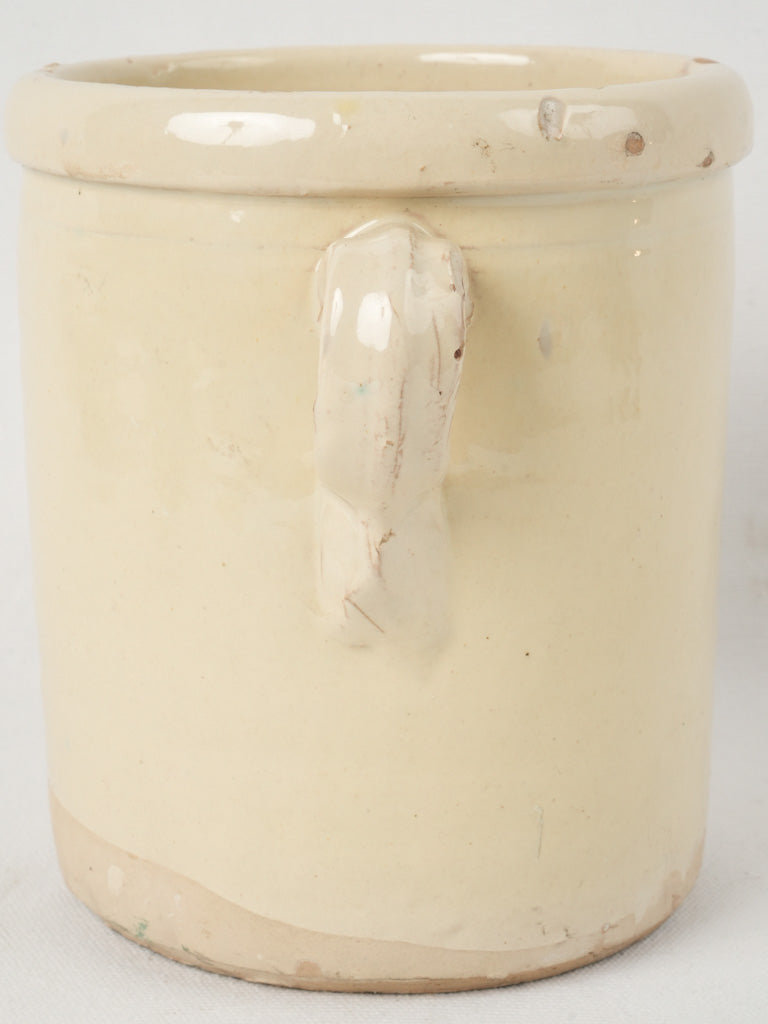 Elegant, Creamy White, 19th-Century Anchovy Pot