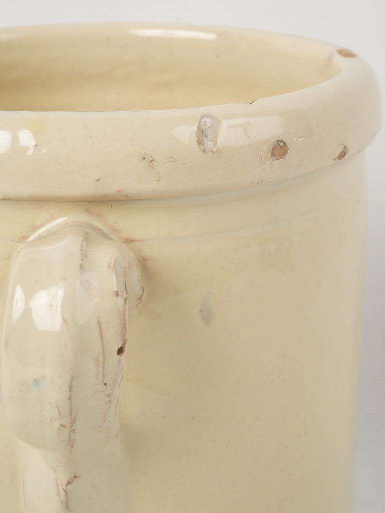 Terracotta, Creamy White, Small Anchovy Pot