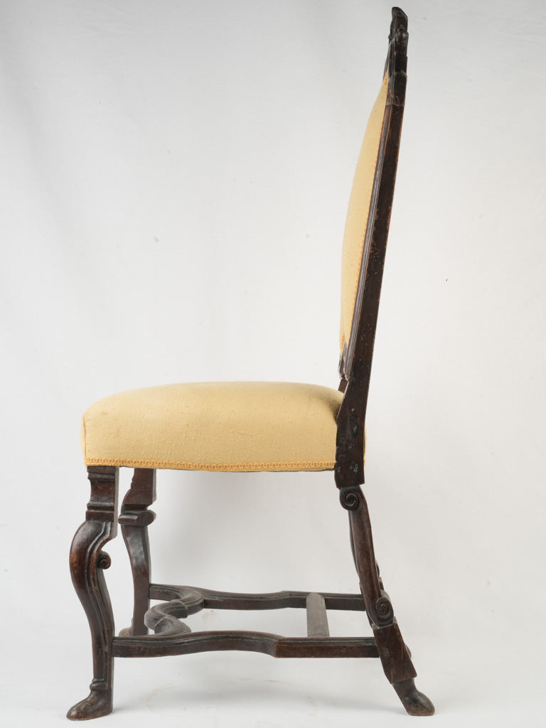 Ornate 17th-century walnut accent chair  