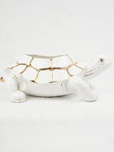 Vintage White & Gold Turtle-Shaped Jardinière 21¼"