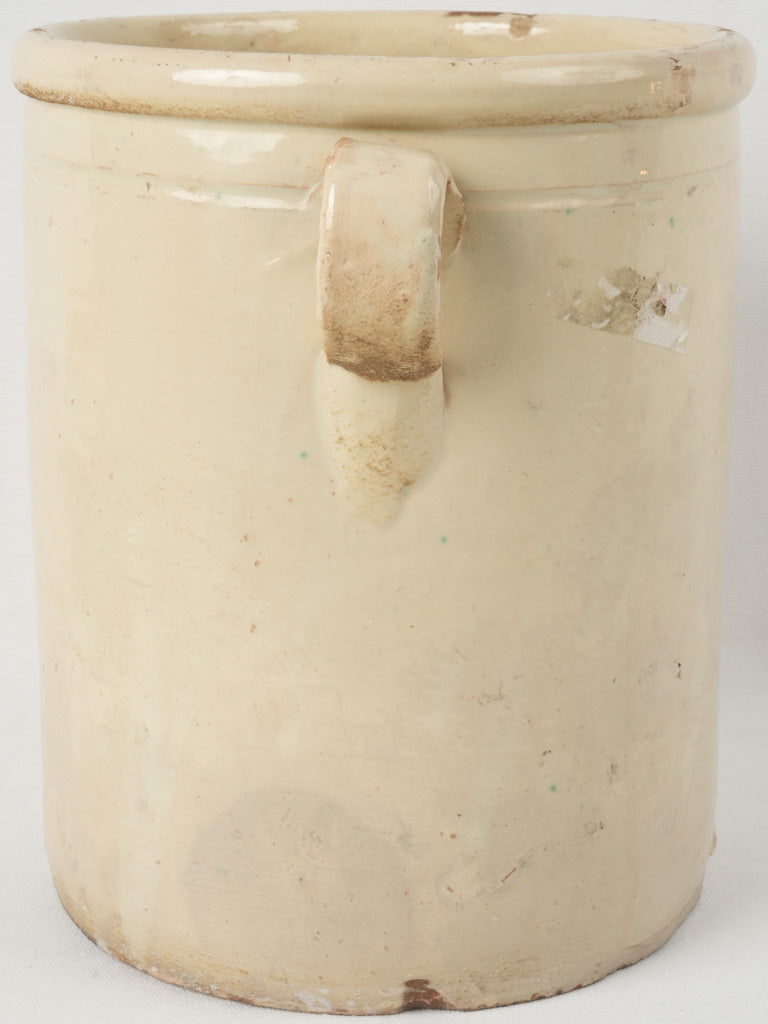 White, Glossy, Large-Scale Anchovy Pot