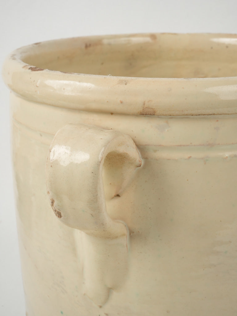 Antique, White-Glazed, Italian Terra-cotta Pot