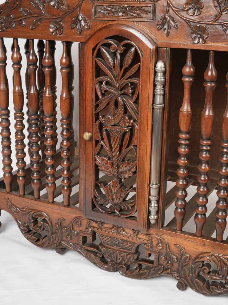 Antique 18th-century carved storage cabinet  