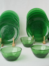 Retro vibrant glass dining plates