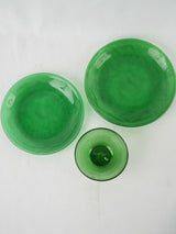 Sturdy green glass dining service