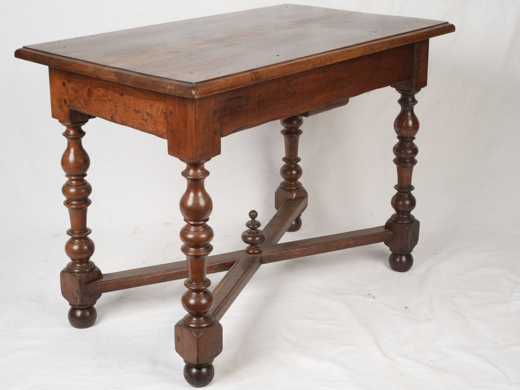 Warm-toned walnut French console