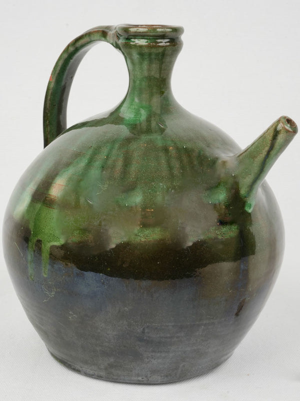 Mid-Century French Green Glazed "Oliviero" Jug, 10¼"