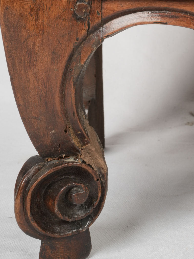 Timeworn patina Provençal glass cabinet  