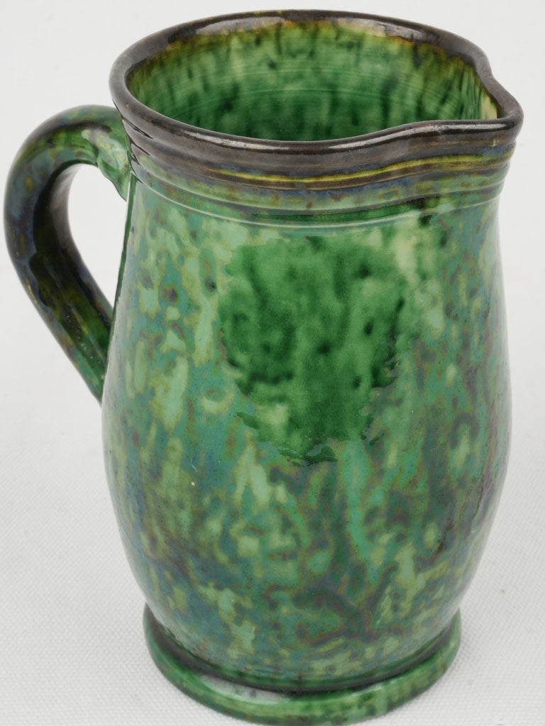 Marbled Green Tall Ceramic Jug