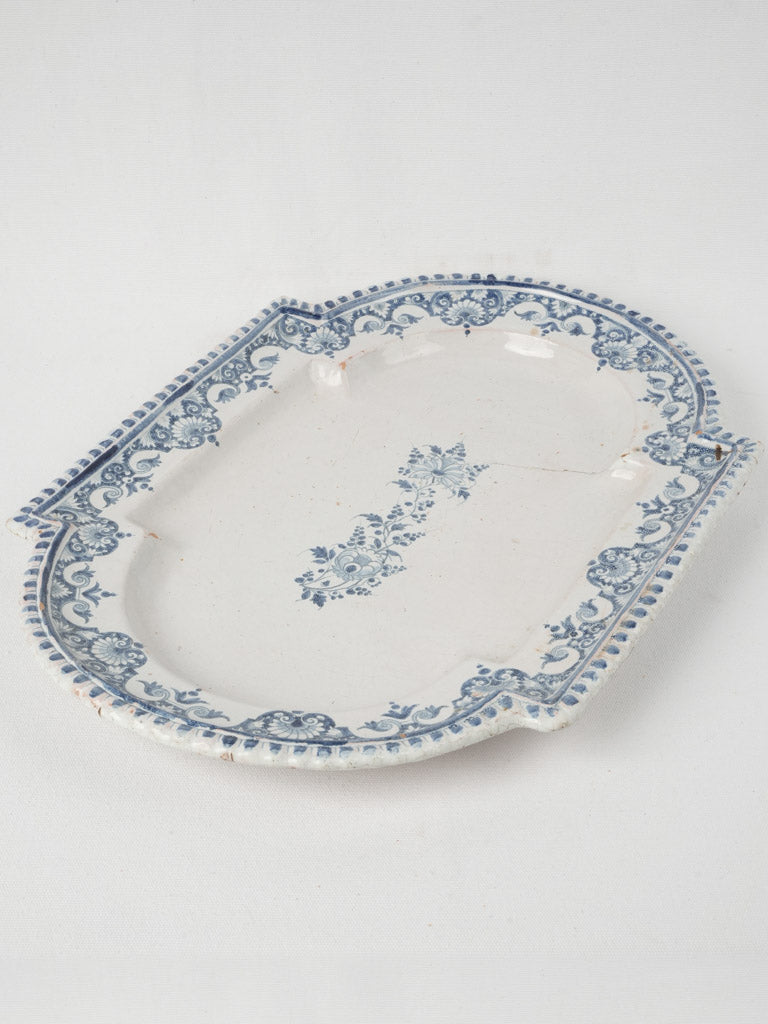 Elegant, vintage, large, French ceramic platter