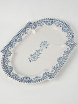 Delicate, antique, hand-painted, French platter