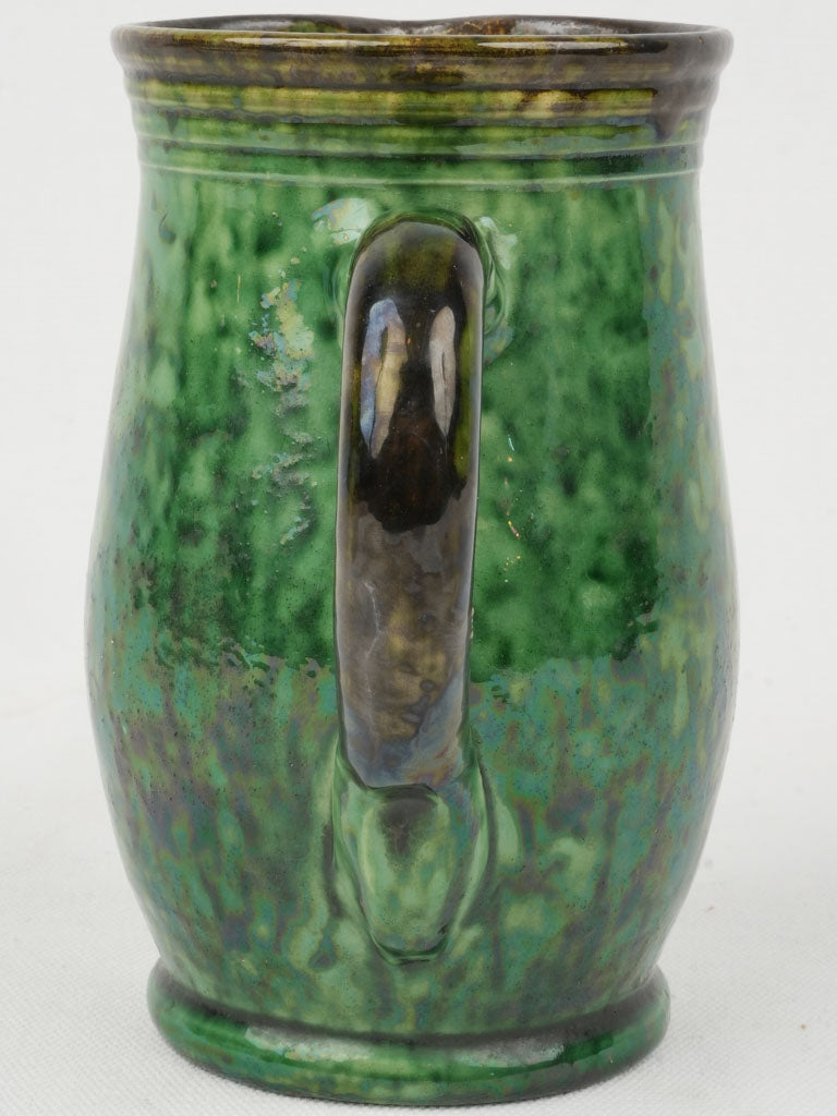 1970s Small Green Glazed Decanter