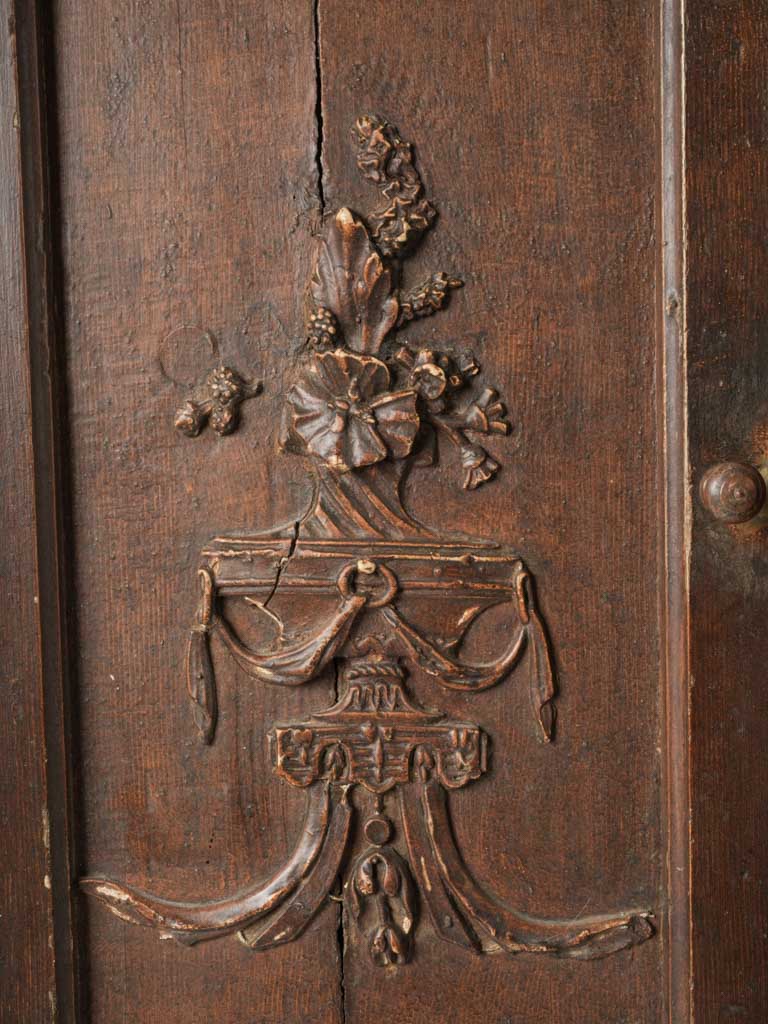 Classic French walnut display cabinet