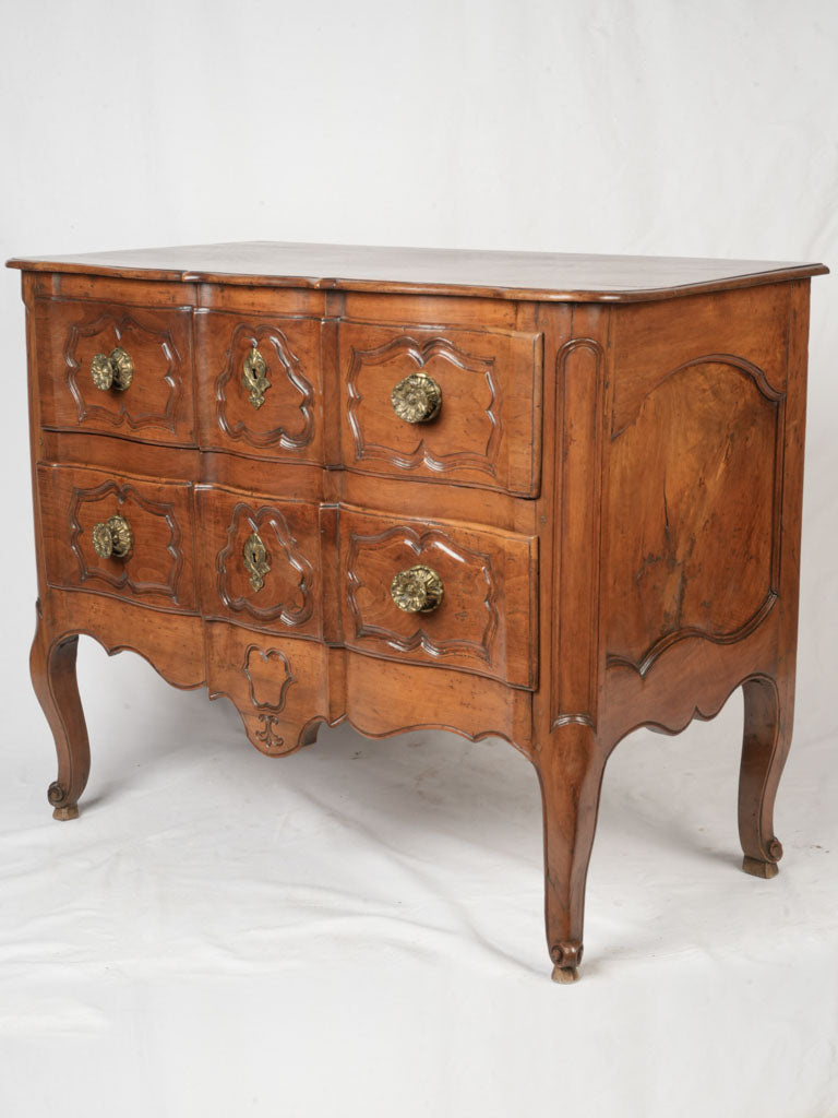 Elegant walnut antique commode