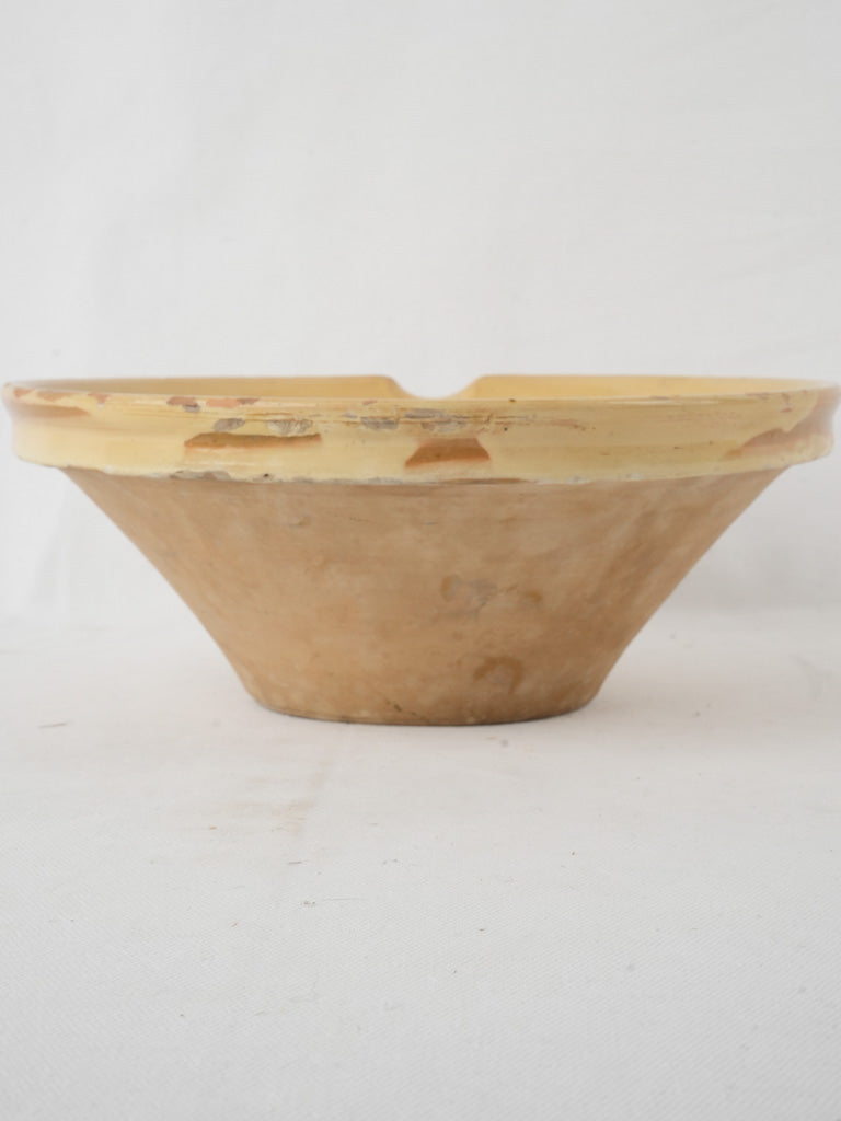 Aged small French pottery bowl