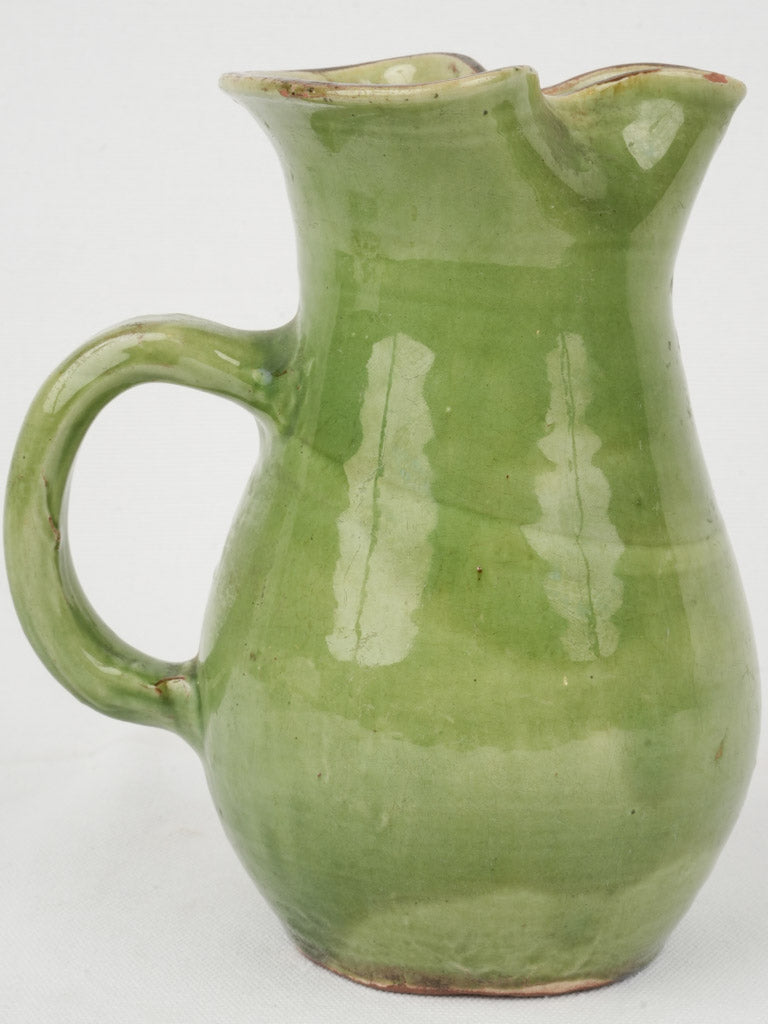 Organic Glazed Pea Green Pitcher