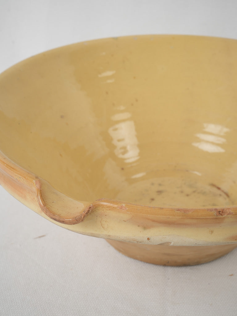 Rustic French tian with ocher glaze