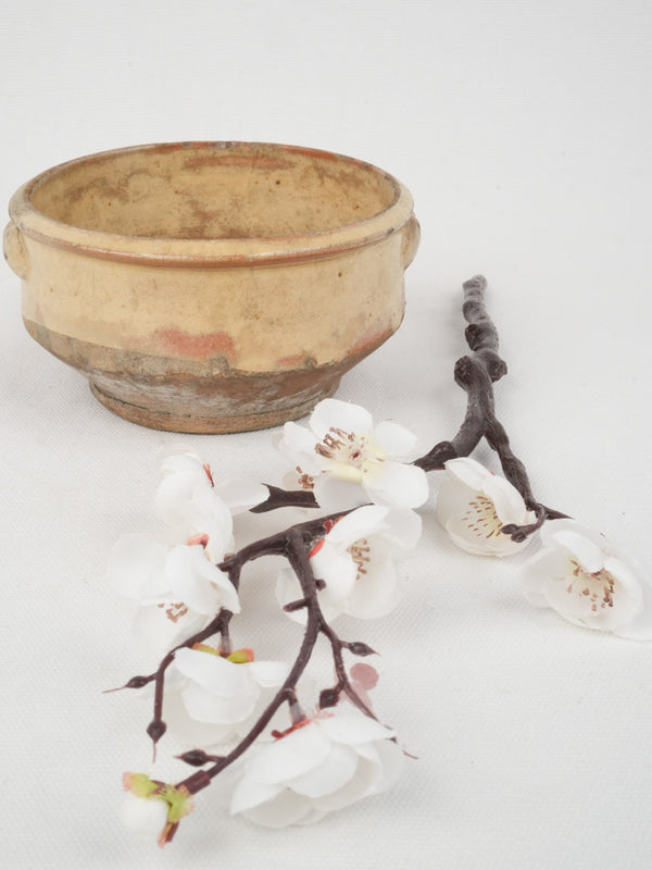 Small Provençal Terracotta Bowl w/ yellow glaze 3¼ x 5½"