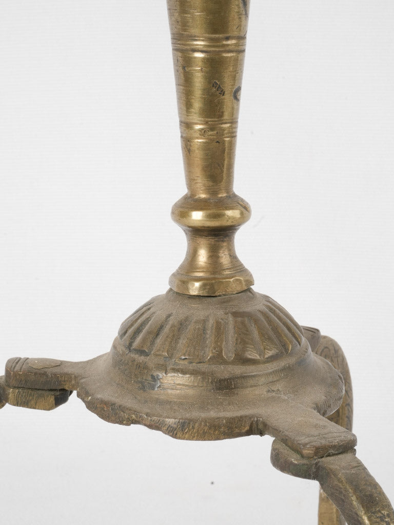 Heavy-wear bronze candlestick patina