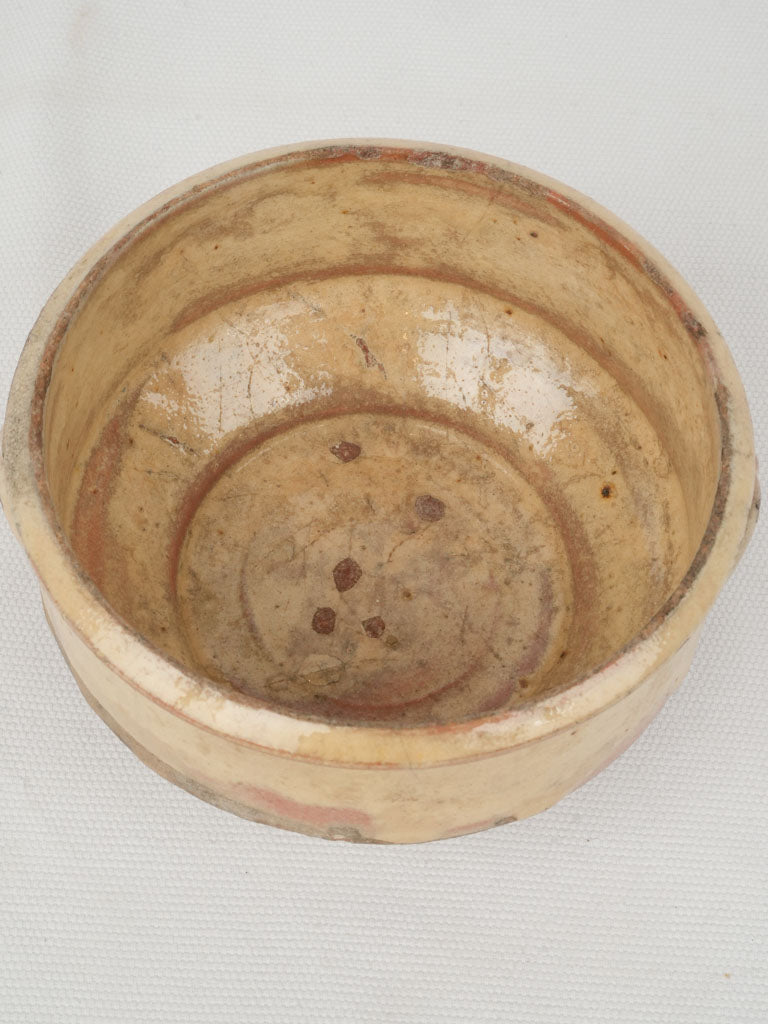 Vintage style rustic French terracotta bowl