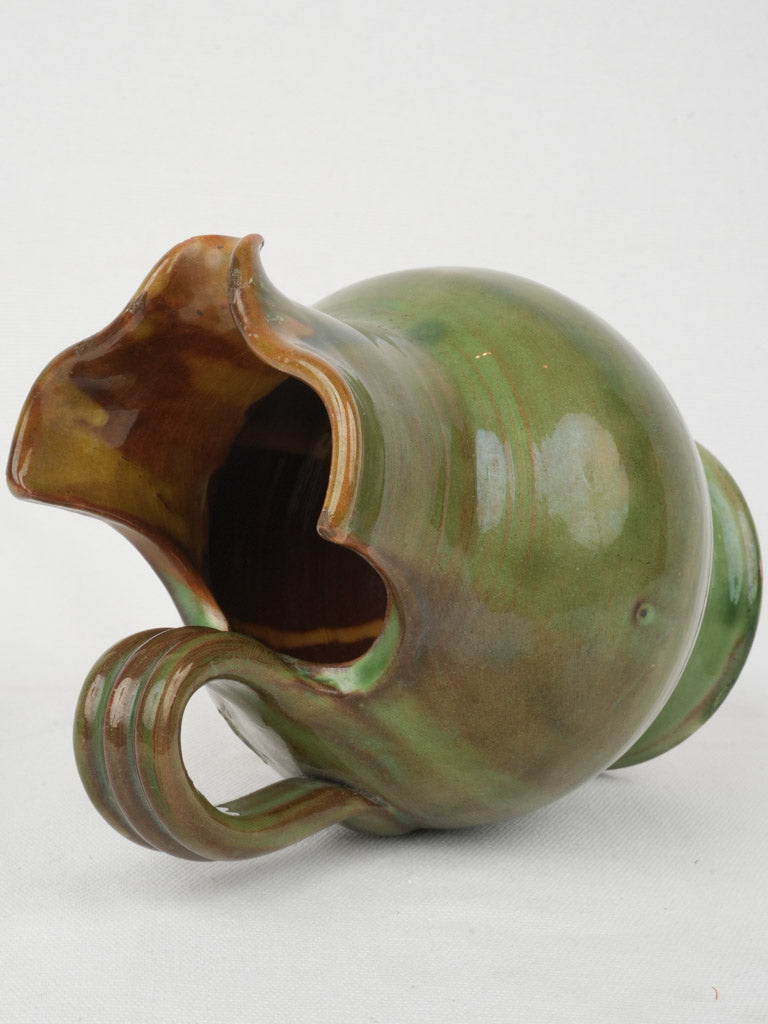 Traditional rounded body glazed pottery