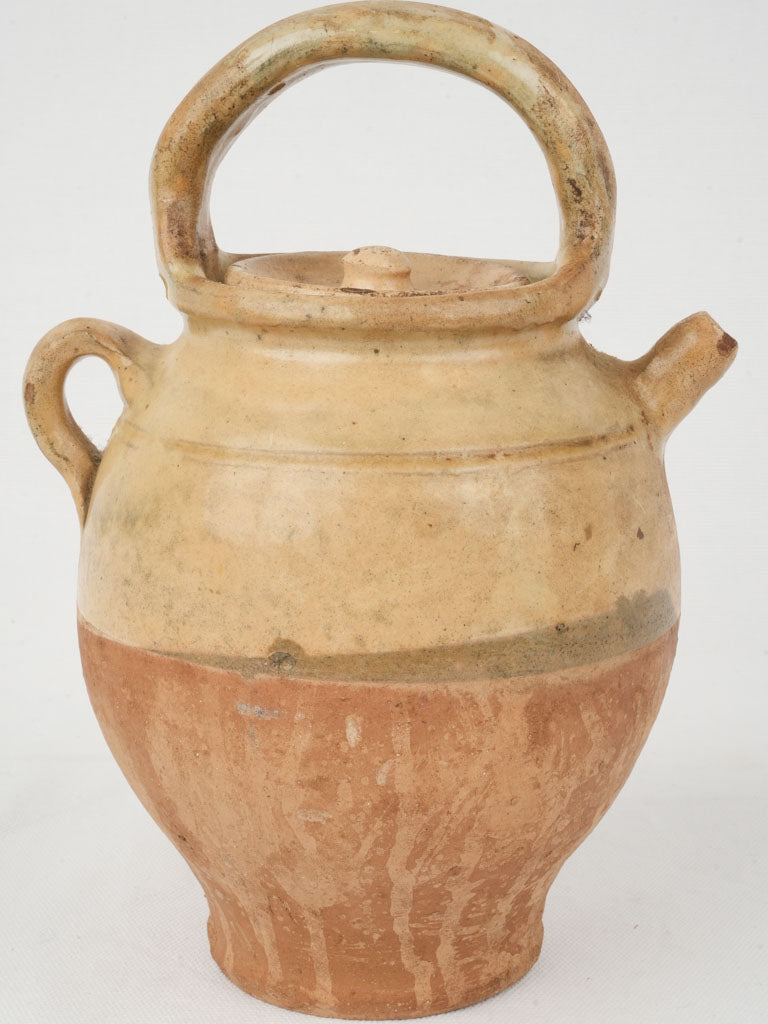 Handcrafted 19th-century lidded jug