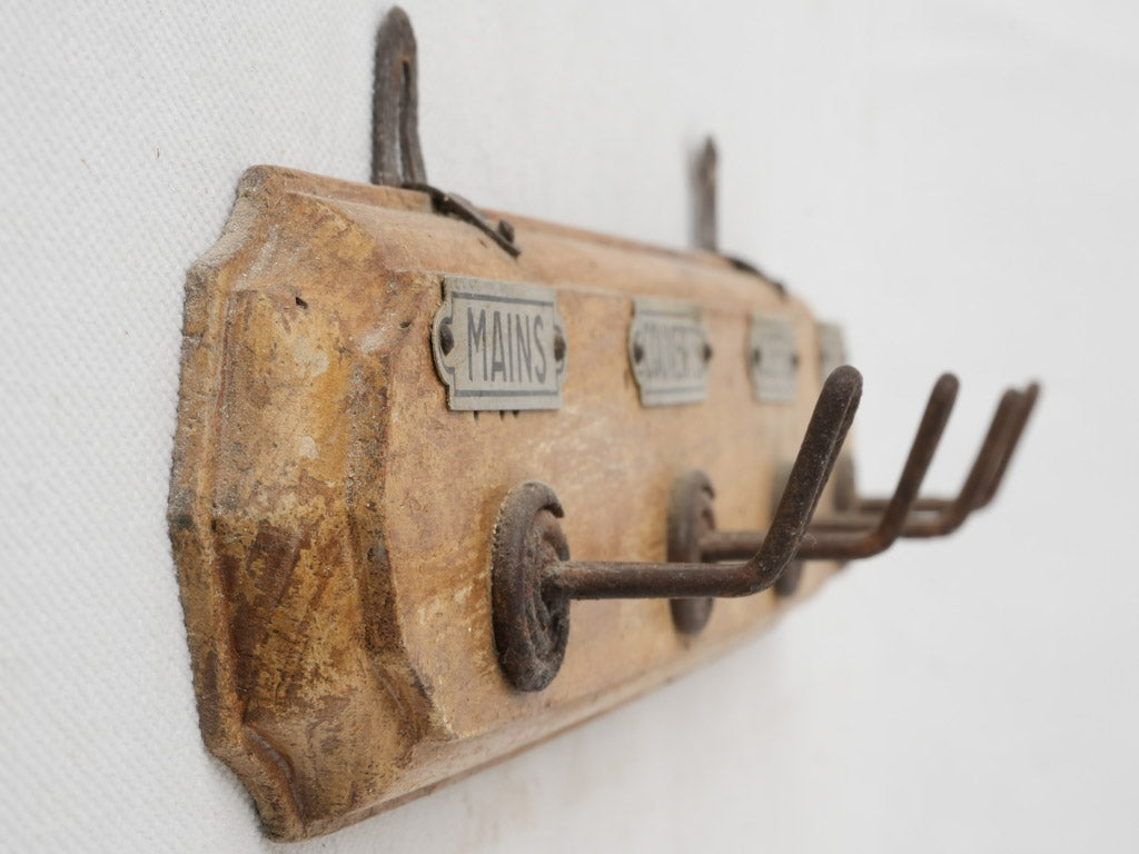 Timeless wooden and metal hooks