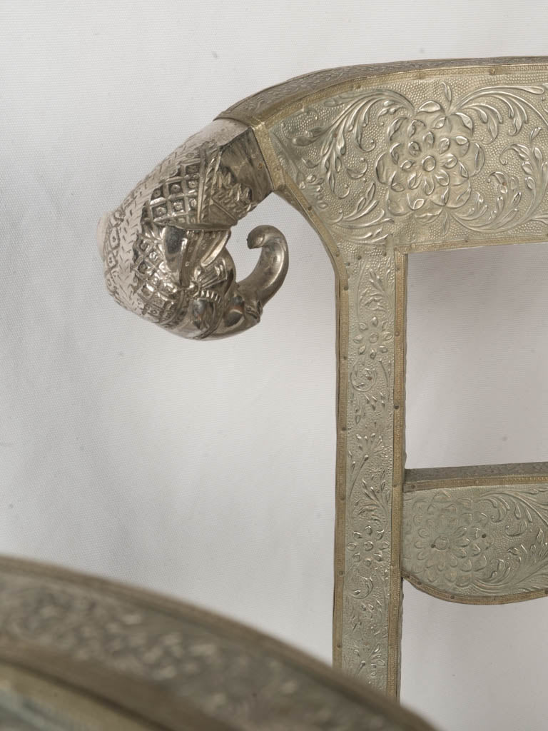 Luxurious silver-plated animal head furniture