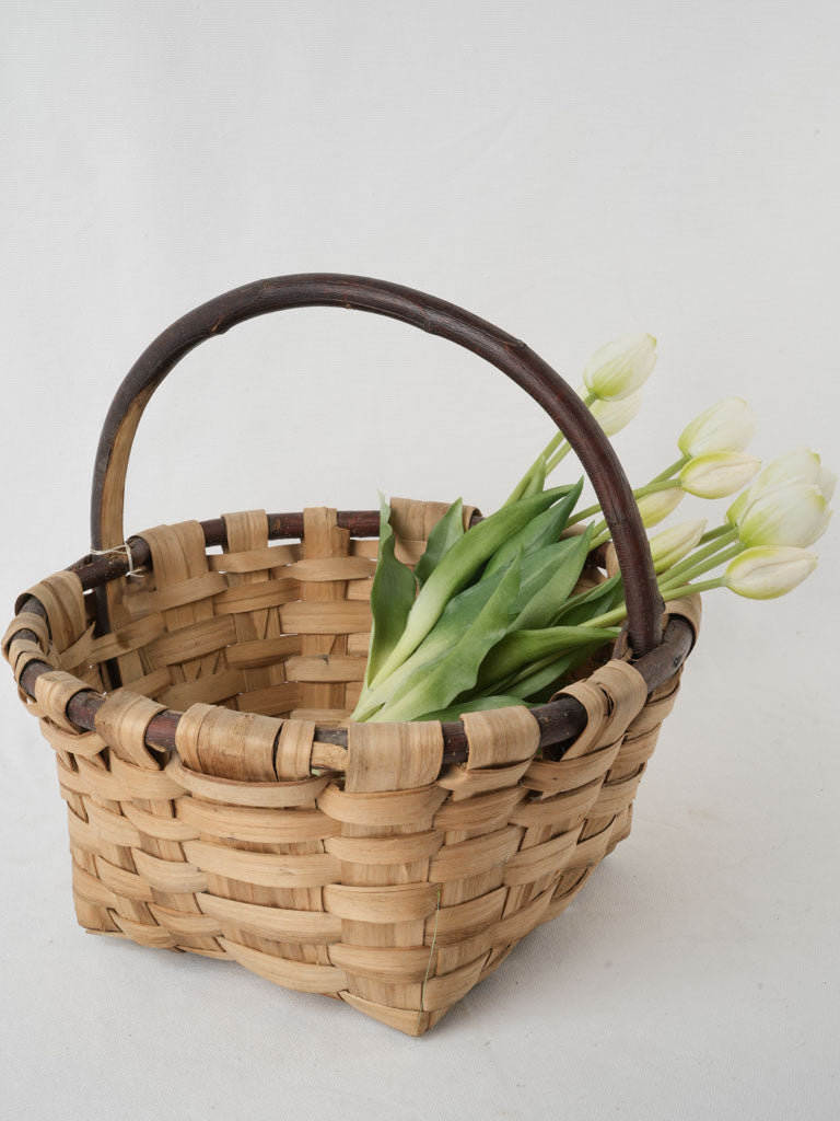 Rustic, charming wire harvest basket