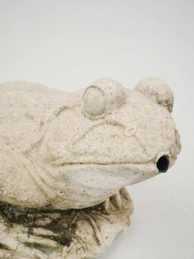 Lifelike Aged Concrete Frog Statue