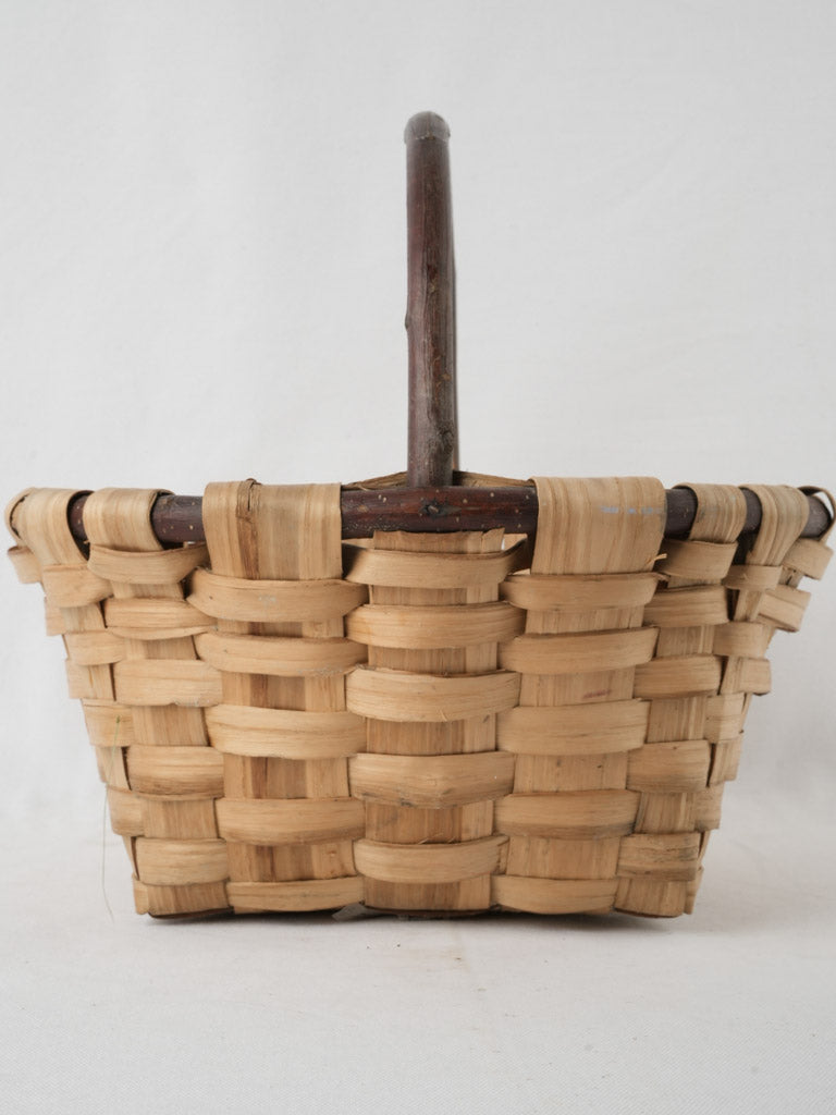 Aged, authentic French harvest basket