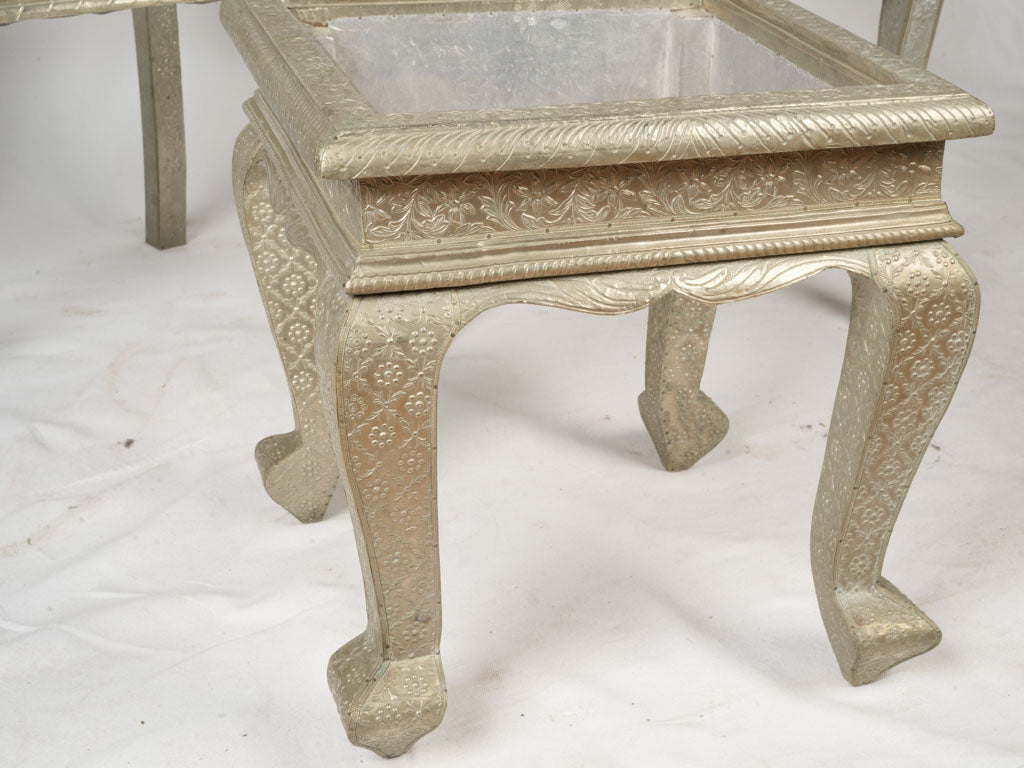 Handmade silver detailed chair set