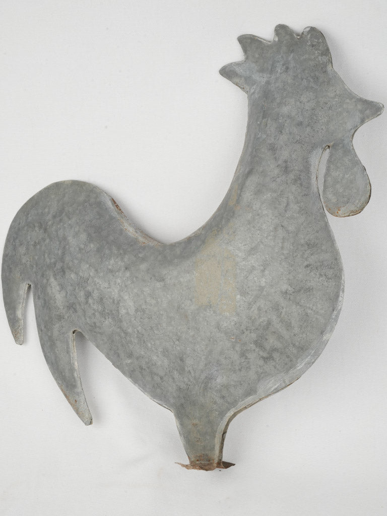 Rustic French metal rooster sculpture