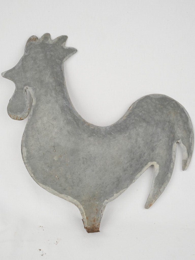 Galvanized 20th-century French rooster decor