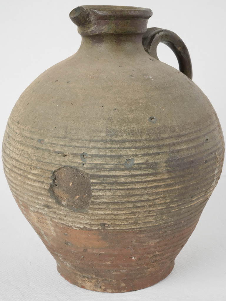 Charming 19th-century terracotta green pitcher