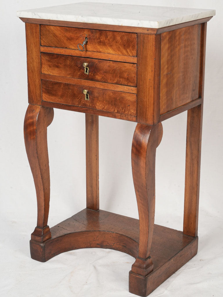 Antique walnut entryway table