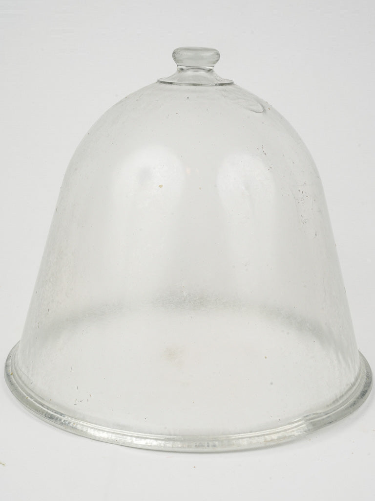 "Cloche à Melon" Antique French glass bell 15¾"