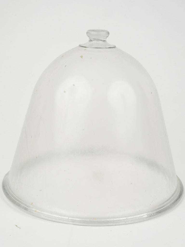 Aged French bell-shaped glass cloche