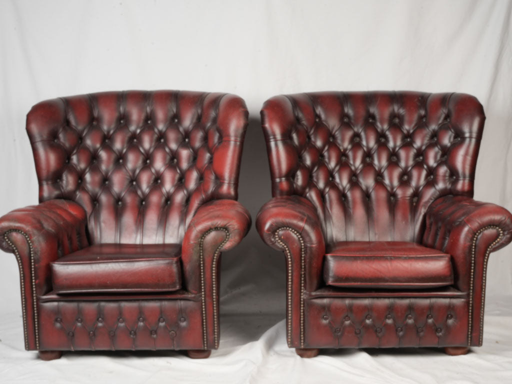 Rich Leather Chesterfield Sofa