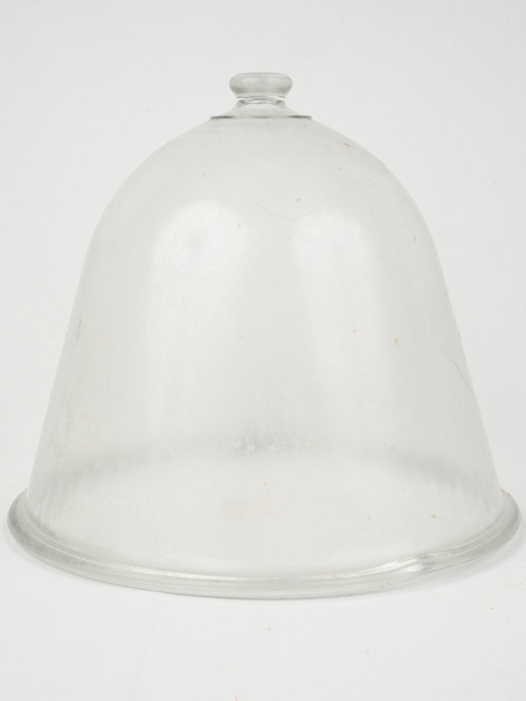 "Cloche à Melon" Antique French glass bell 15¾"