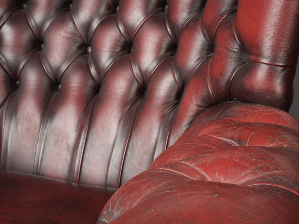 Vintage Maroon Chesterfield Lounge