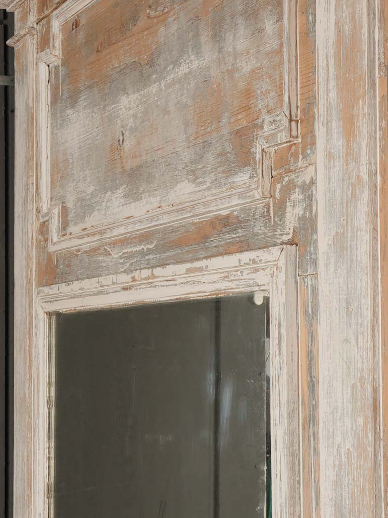 Beautiful patina-painted trumeau mirror