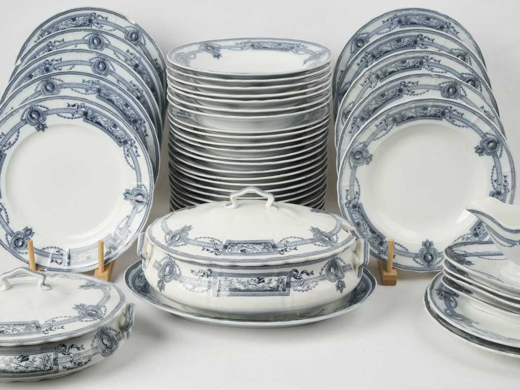 Striking antique ironstone dinner set