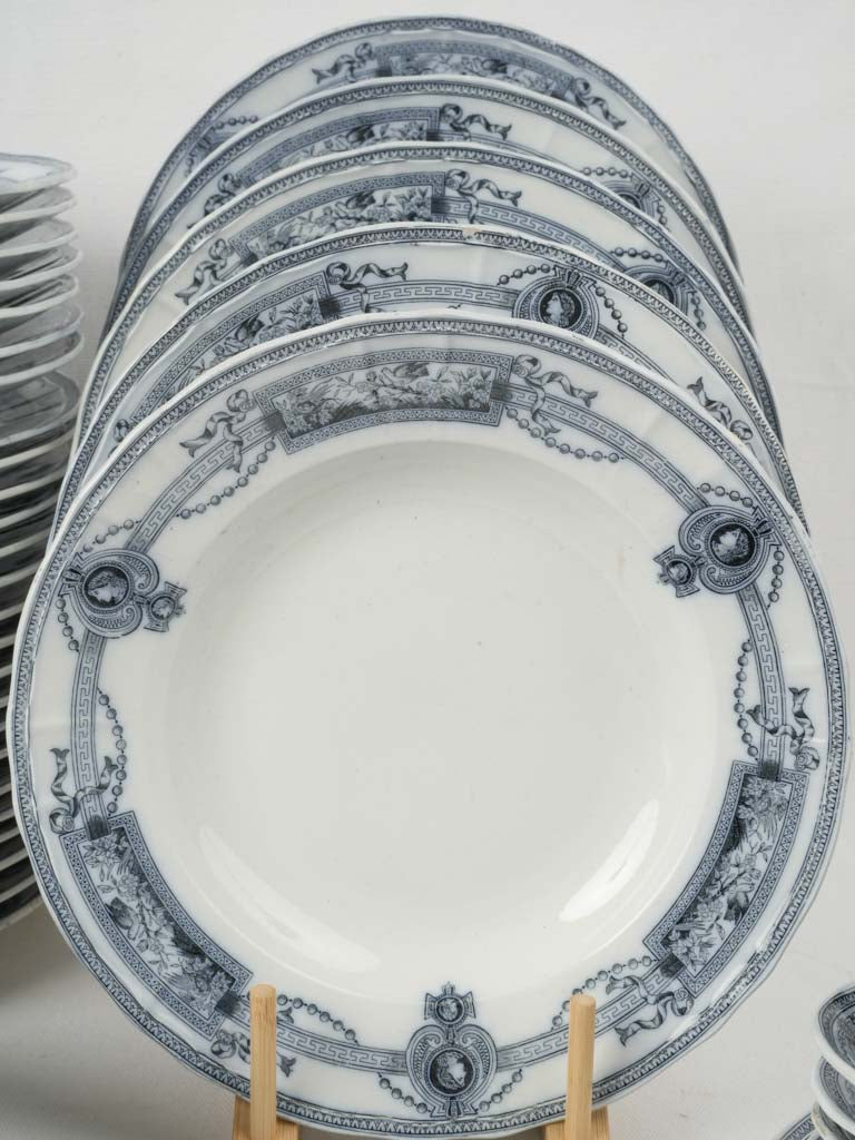 Timeless blue antique French dining set