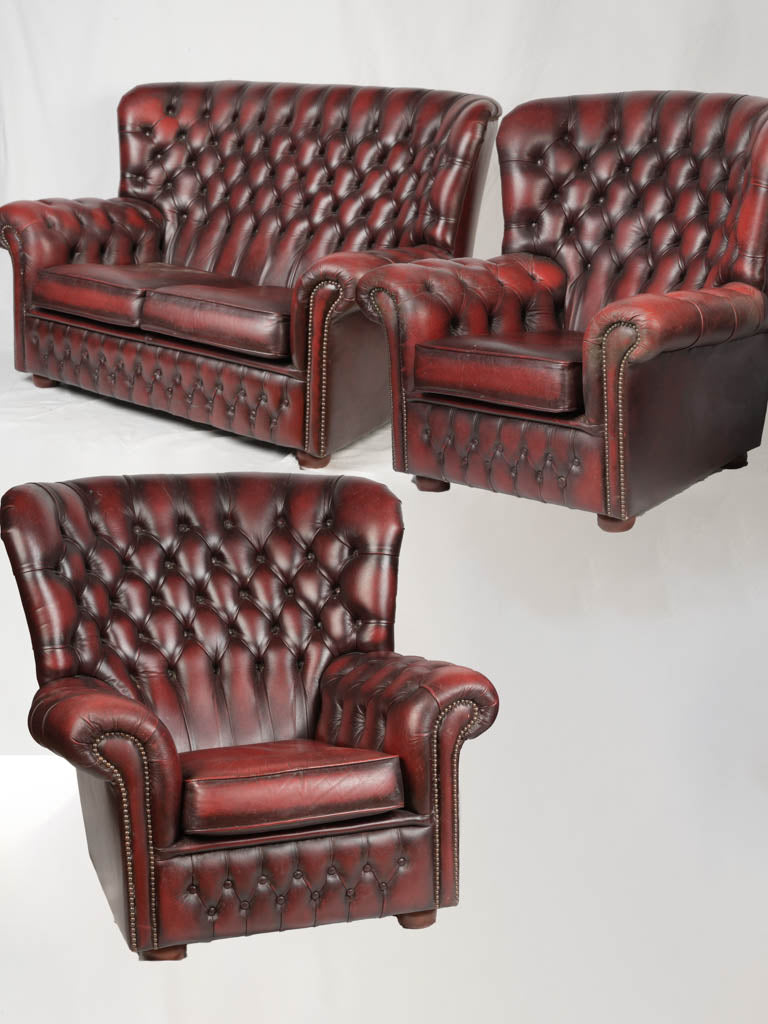 Vintage English Chesterfield Armchairs