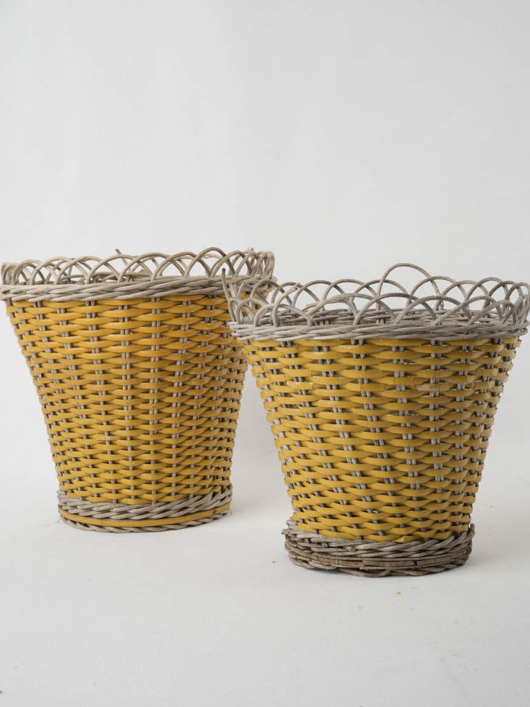 Two-tone, Vintage Waste Paper Baskets