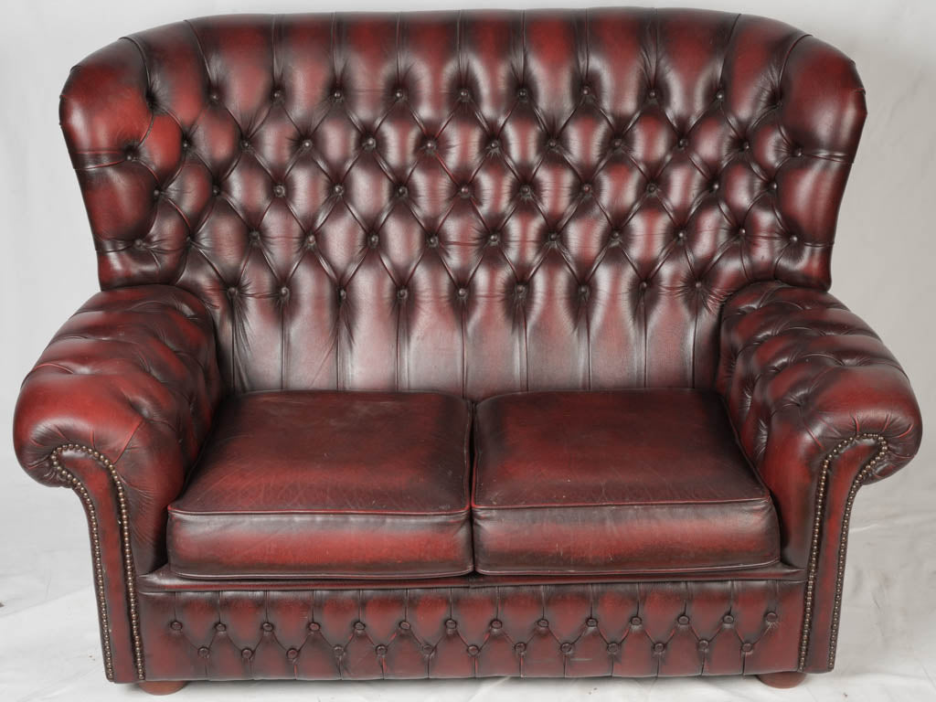 Mahogany Red Chesterfield Lounge