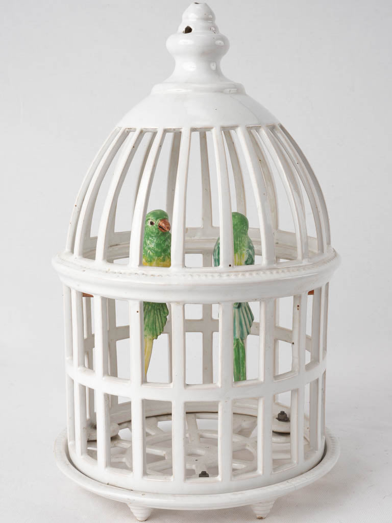 Vintage faïence birdcage - Malicorne 15¼"