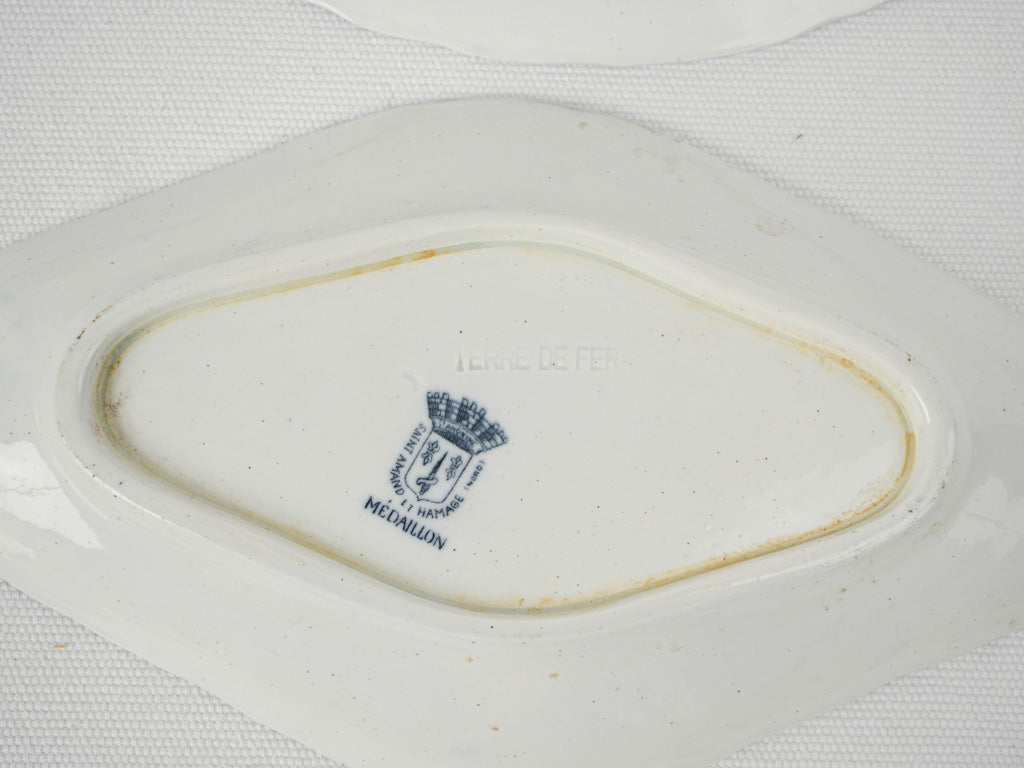 Elegant ironstone dinner service from France