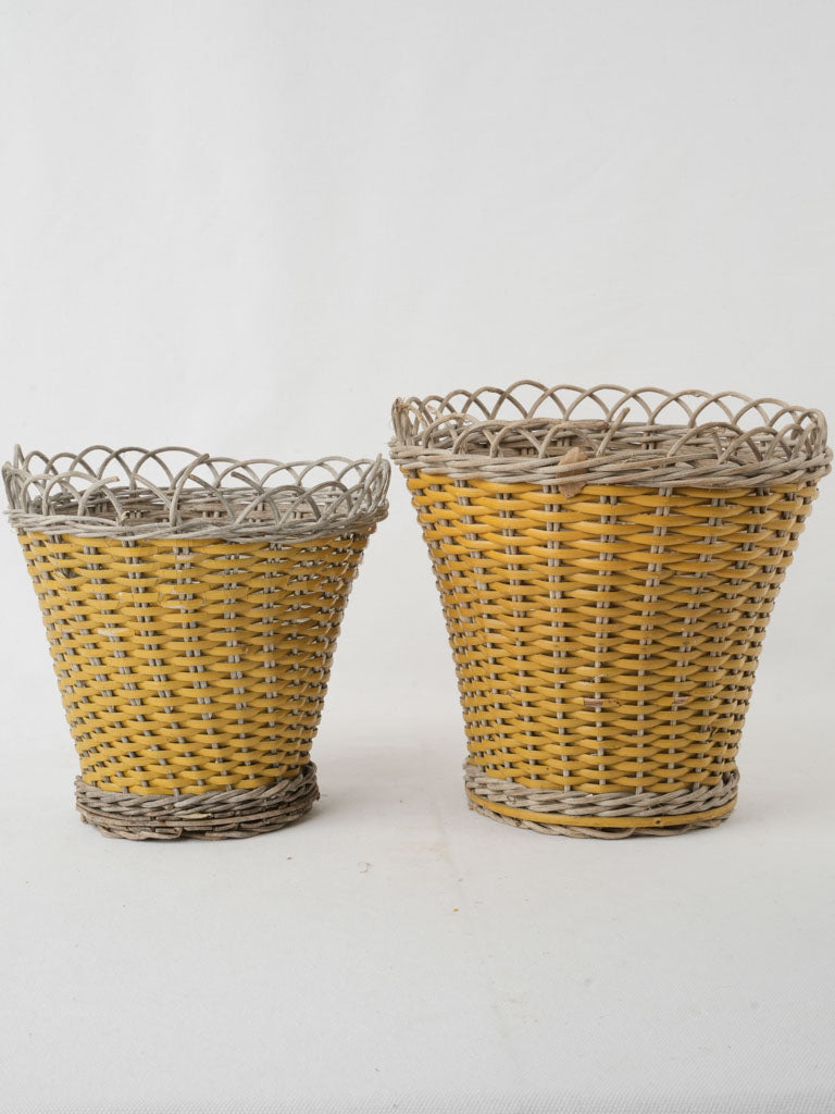 Rustic, Provencal Waste Paper Baskets